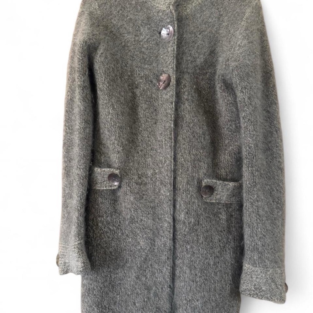 Monsoon Gray Wool-Blend Pea Coat